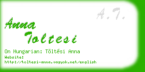 anna toltesi business card